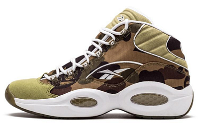 Reebok Question Mid Mita Sneakers X Bape 1st Camo