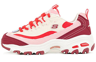 Skechers D Lites 1.0 Splicing Dad Shoes Red/Pink Women's