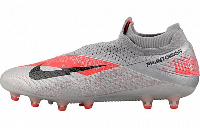 Nike Phantom Vision 2 Elite Df AG Pro Metallic Grey Crimson