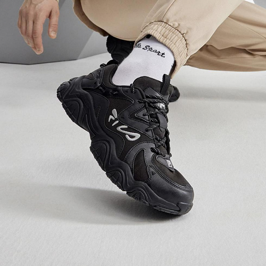 FILA Fluid 4 Cat Paw 4.0 Low Top Casual Shoes Men's Jet Black купить в интернет-магазине Yoocart с быстрой доставкой по России.