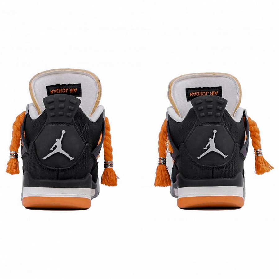 Jordan Air Jordan 4 Cushioned Slip Resistant Abrasion Resistant Mid Top Vintage Basketball Shoes Women's Black купить в интернет-магазине Yoocart с быстрой доставкой по России.