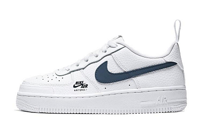 Nike Air Force 1 Low 07 White Obsidian GS
