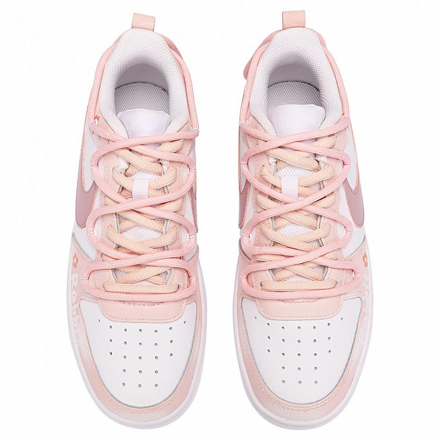 Nike Court Borough 2 Low Top Skateboard Shoes GS Pink White