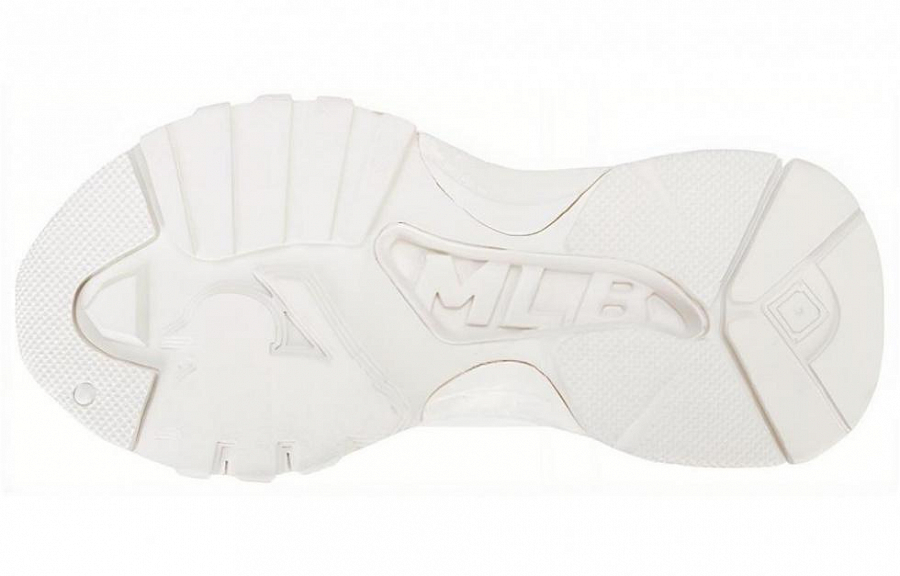 MLB Chunky Anti-Slip And Wear-Resistant Breathable High-Top Canvas Shoes Unisex White