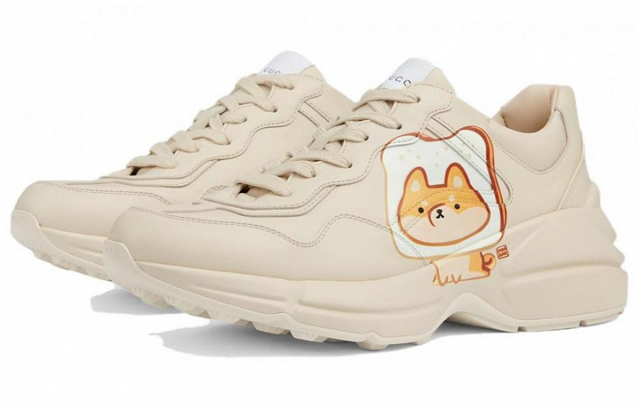 GUCCI Rhyton Low-Top Chunky Sneakers Women's Ivory White купить в интернет-магазине Yoocart с быстрой доставкой по России.