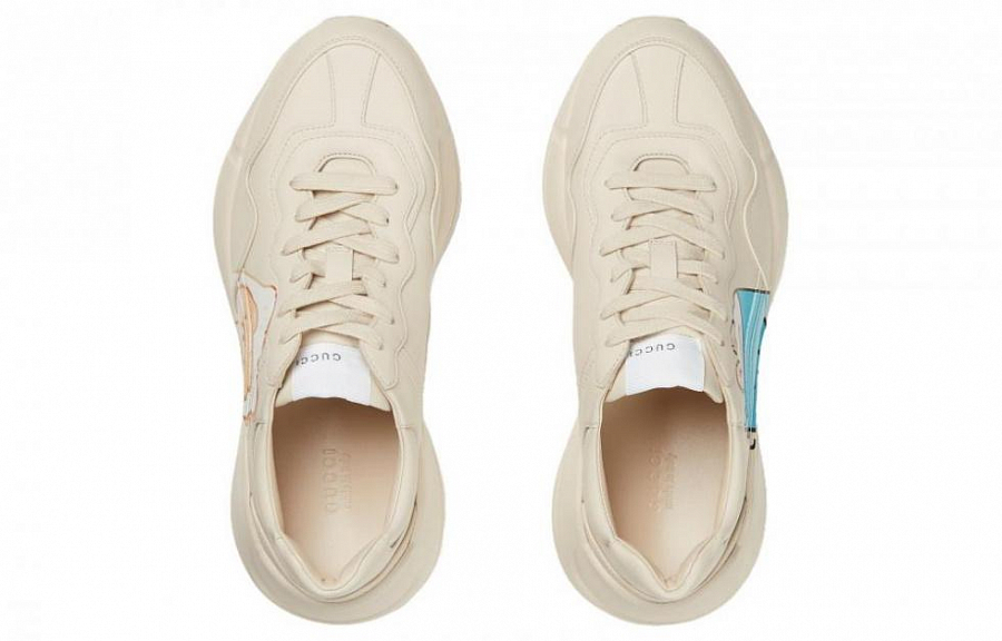 GUCCI Rhyton Low-Top Chunky Sneakers Women's Ivory White купить в интернет-магазине Yoocart с быстрой доставкой по России.