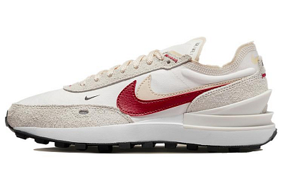 Nike Waffle One Se Sail Pearl White Black Gym Red Women's
