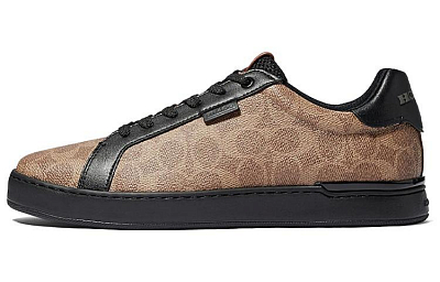 COACH Lowline Low Top Stylish Skateboarding Shoes Men's Tan