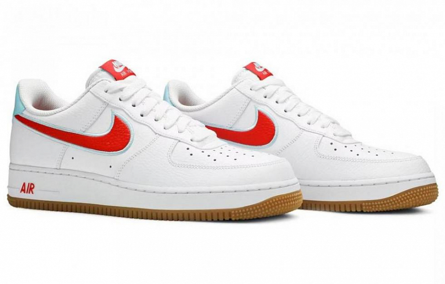 Nike Air Force 1 Low White Chile Red Glacier Ice купить в интернет-магазине Yoocart с быстрой доставкой по России.