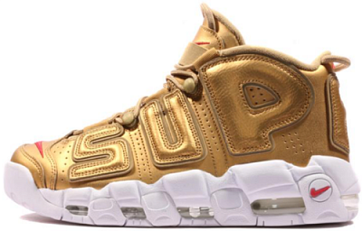 Nike Air More Uptempo Supreme Suptempo Gold