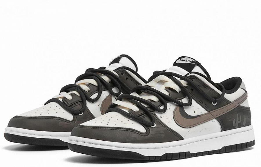Nike Dunk Anti Slip Wear Resistant Low Top Skateboard Shoes Men's Black White Brown купить в интернет-магазине Yoocart с быстрой доставкой по России.