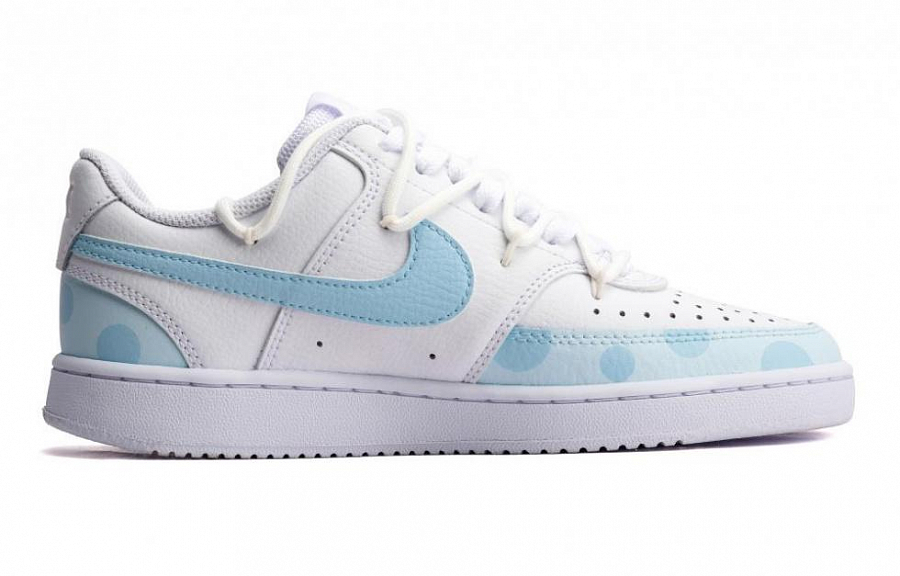 Nike Court Vision 1 Low Anti Slip Wear Resistant Low Top Skateboard Shoes Women's White Blue купить в интернет-магазине Yoocart с быстрой доставкой по России.