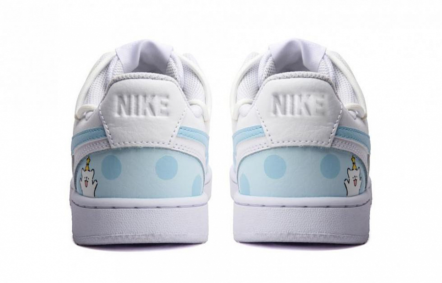 Nike Court Vision 1 Low Anti Slip Wear Resistant Low Top Skateboard Shoes Women's White Blue купить в интернет-магазине Yoocart с быстрой доставкой по России.