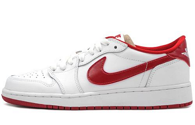 JORDAN 1 Retro Low 'White Varsity Red' Gs