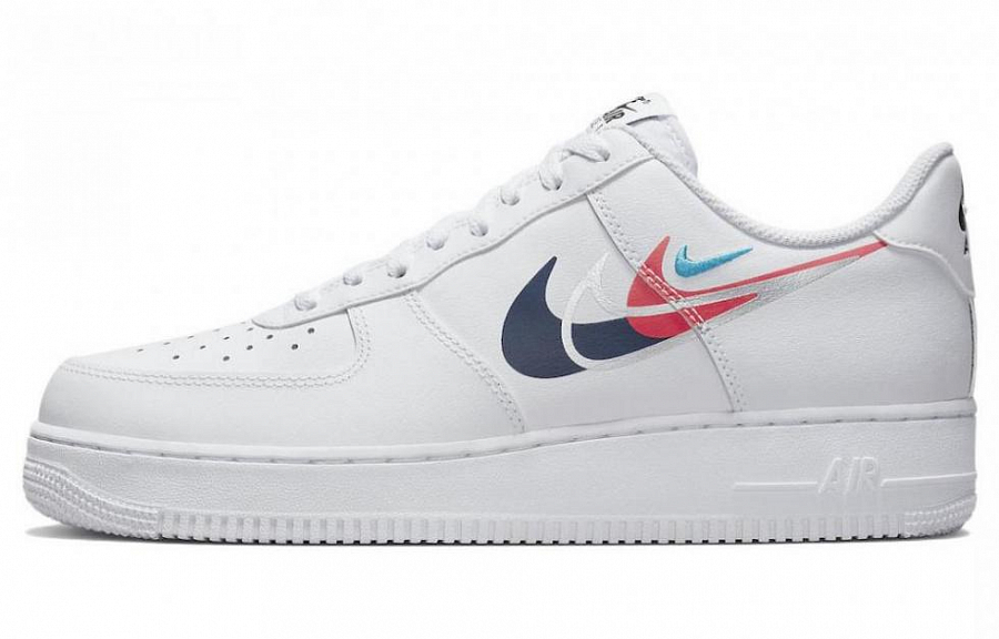 Nike Air Force 1 Low '07 Quadruple Swoosh White Navy Crimson купить в интернет-магазине Yoocart с быстрой доставкой по России.
