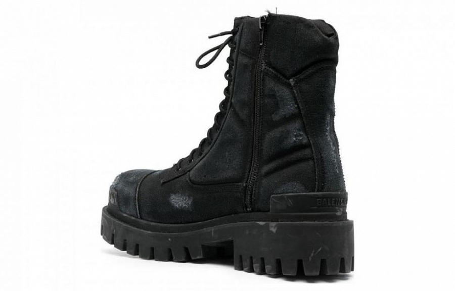 Balenciaga Combat Strike Boots 'Washed Black Cotton' купить в интернет-магазине Yoocart с быстрой доставкой по России.