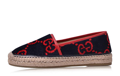 GUCCI Casual Single Shoes Women's Black Red