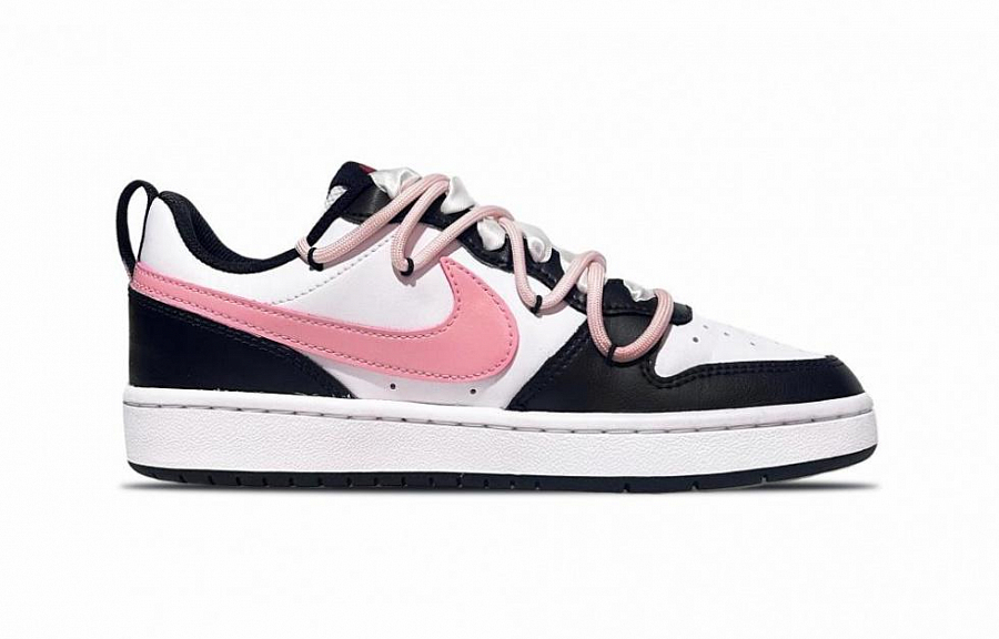 Nike Court Borough Low 2 Low Top Skateboard Shoes GS Black White Pink купить в интернет-магазине Yoocart с быстрой доставкой по России.