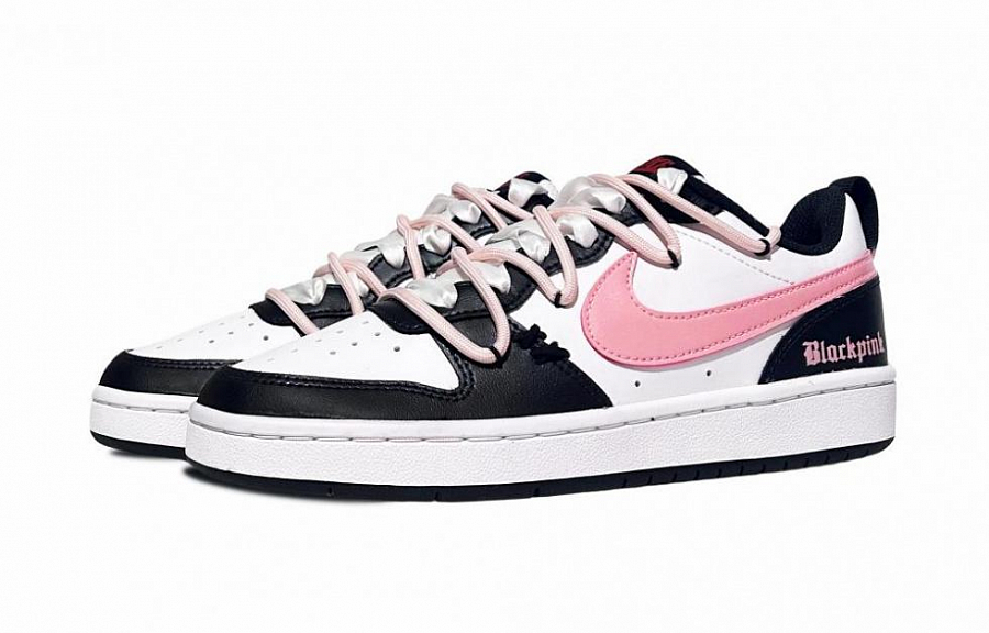Nike Court Borough Low 2 Low Top Skateboard Shoes GS Black White Pink купить в интернет-магазине Yoocart с быстрой доставкой по России.