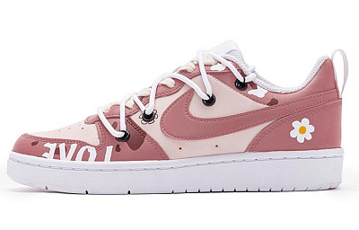 Nike Court Borough Low 2 Low-Top Skateboard Shoes Women's Dirty Pink