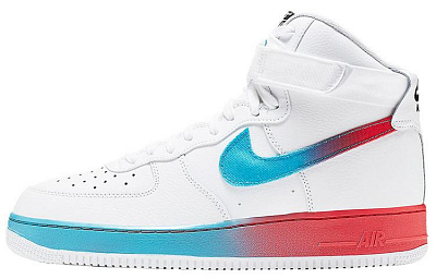 Nike Air Force 1 High Gradient White Blue Fury Ember Glow