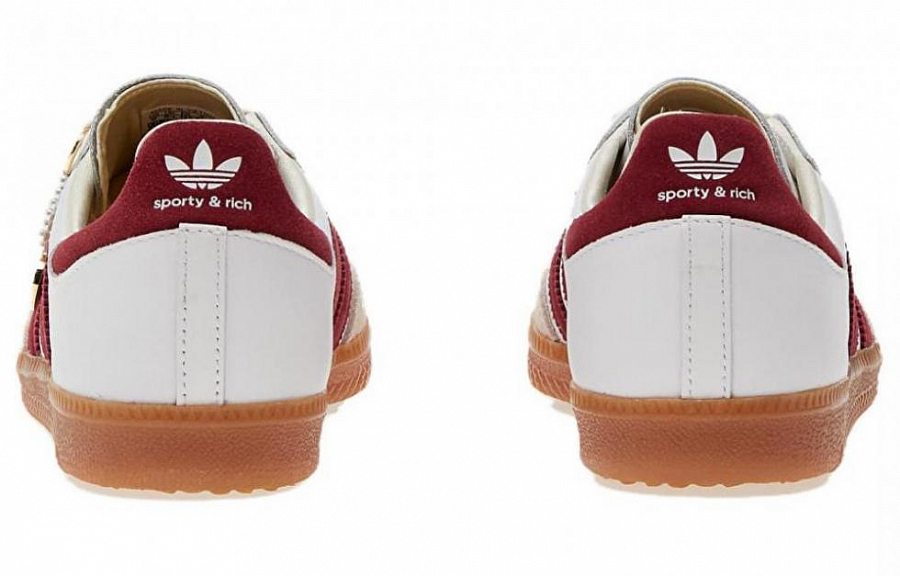 Sporty & Rich X Adidas Samba OG White Core Burgundy купить в интернет-магазине Yoocart с быстрой доставкой по России.