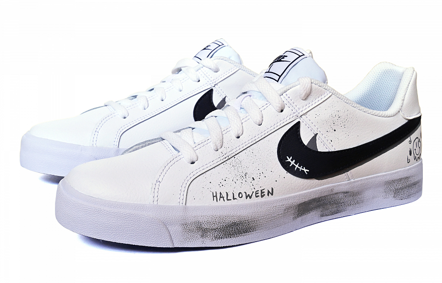 Nike Court Royale Non-slip Lightweight Low-Top Skateboard Shoes Unisex Black White купить в интернет-магазине Yoocart с быстрой доставкой по России.