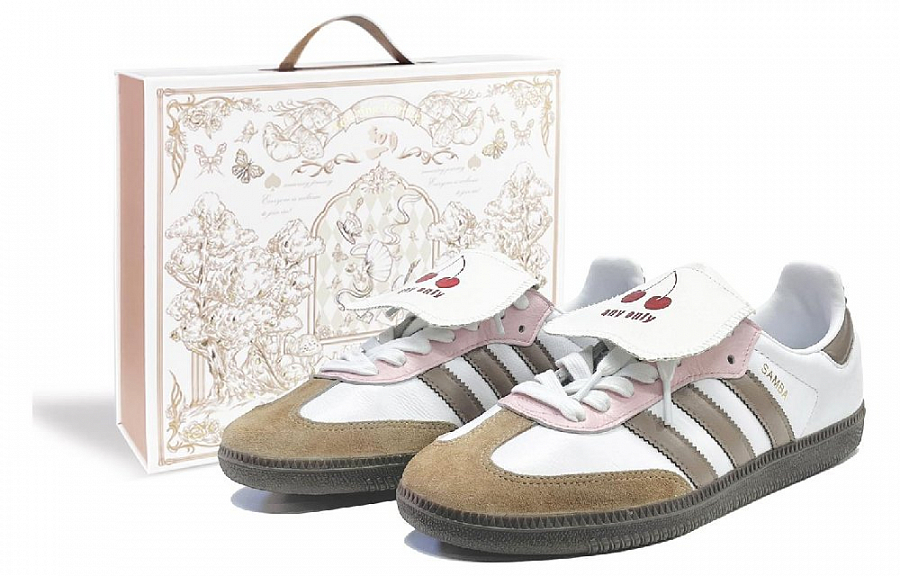 Adidas Originals Samba OG Low-Top Skateboard Shoes Unisex Brown White Pink купить в интернет-магазине Yoocart с быстрой доставкой по России.