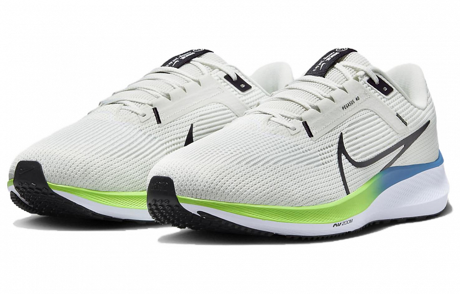 Nike Air Zoom Pegasus 40 Extra Wide 'Platinum Tint Green Strike' купить в интернет-магазине Yoocart с быстрой доставкой по России.