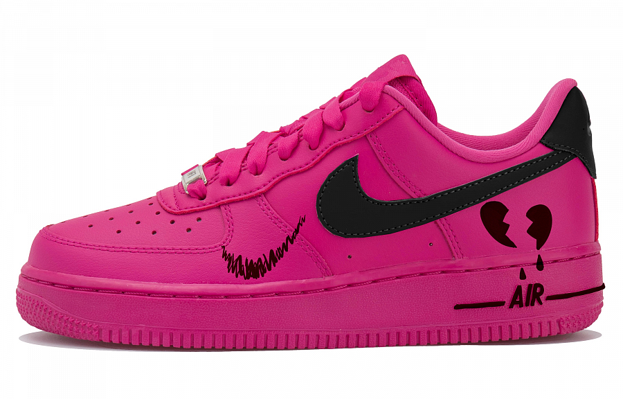 Nike Air Force 1 Low Top Skateboard Shoes Women's Black, Rose Pink купить в интернет-магазине Yoocart с быстрой доставкой по России.