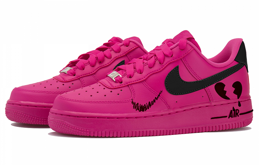 Nike Air Force 1 Low Top Skateboard Shoes Women's Black, Rose Pink купить в интернет-магазине Yoocart с быстрой доставкой по России.