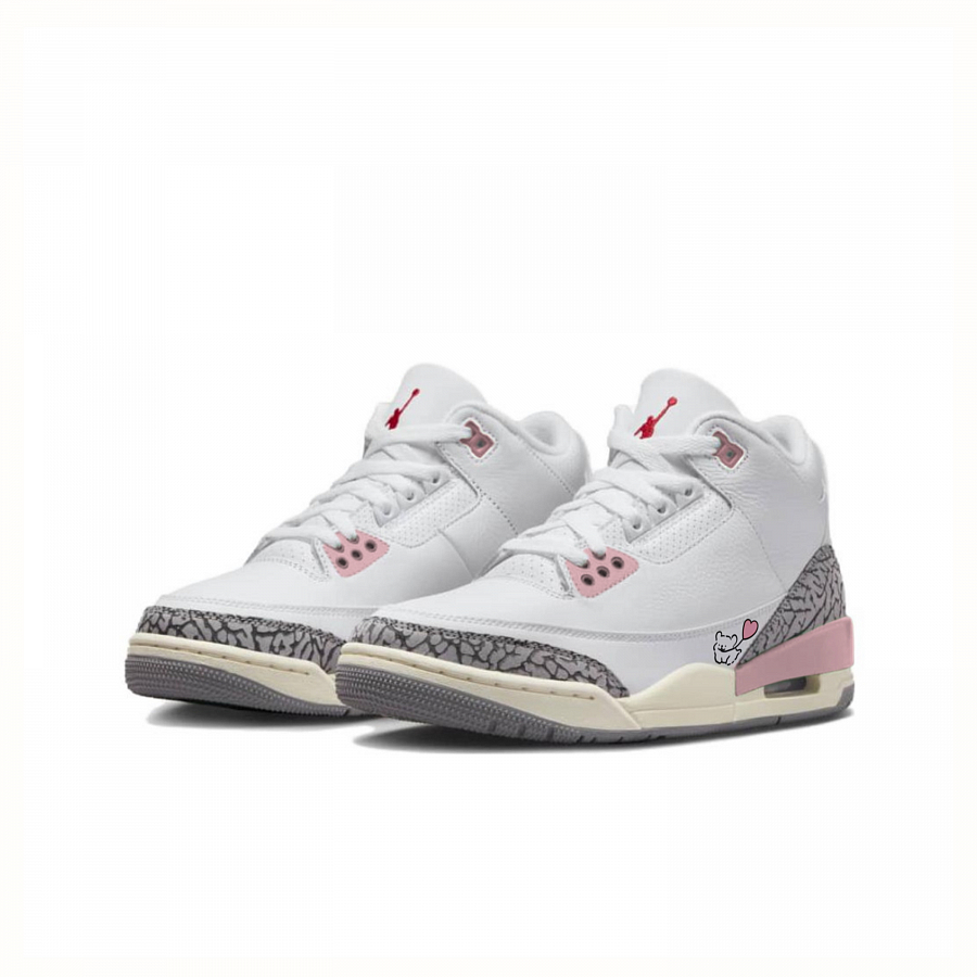 Jordan Air Jordan 3 Vintage Basketball Shoes Women's Mid top White/Pink купить в интернет-магазине Yoocart с быстрой доставкой по России.