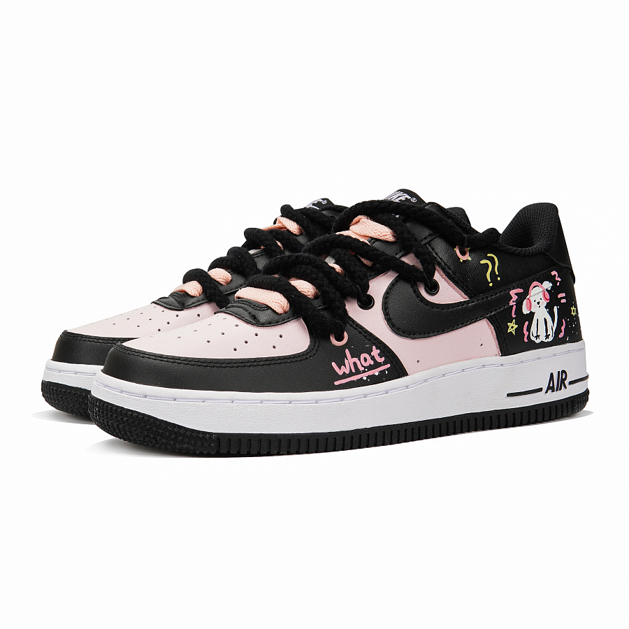 Nike Air Force 1 Low Top Skateboard Shoes GS H Black Pink купить в интернет-магазине Yoocart с быстрой доставкой по России.