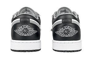 Jordan Air Jordan 1 Low Vintage Basketball Shoes Unisex Black White Gray 4 2381521
