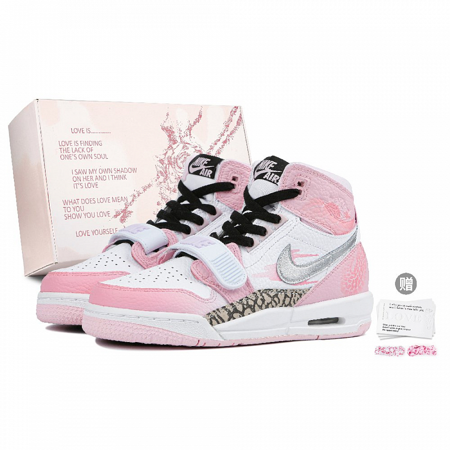 Jordan Legacy 312 High Top Vintage Basketball Shoes GS White Pink купить в интернет-магазине Yoocart с быстрой доставкой по России.