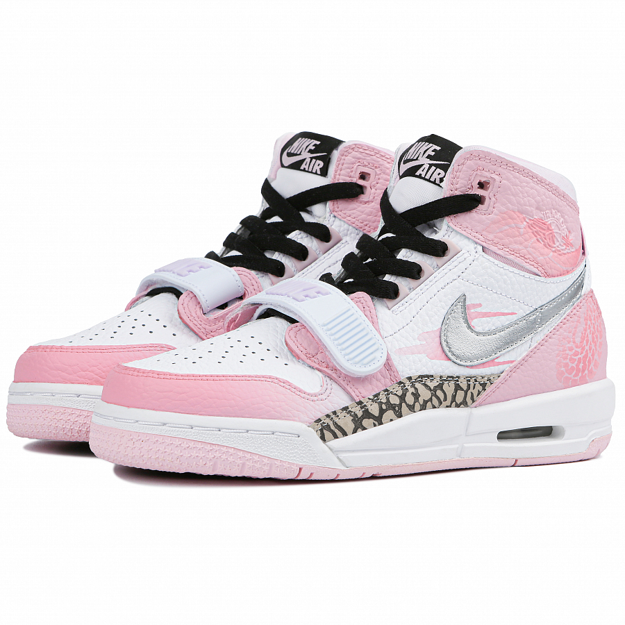 Jordan Legacy 312 High Top Vintage Basketball Shoes GS White Pink купить в интернет-магазине Yoocart с быстрой доставкой по России.