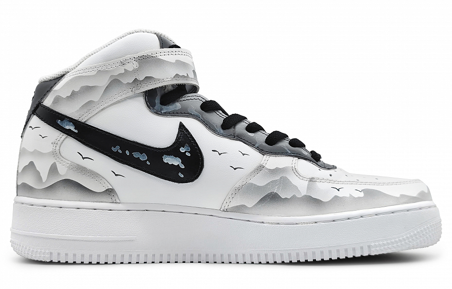 Nike Air Force 1 '07 Mid-Top Skateboard Shoes Men's Black купить в интернет-магазине Yoocart с быстрой доставкой по России.