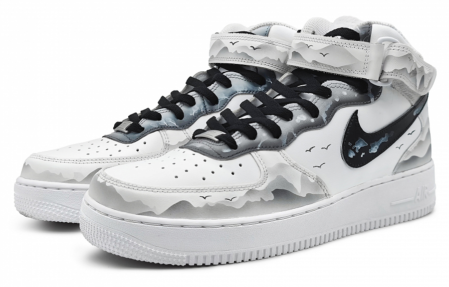Nike Air Force 1 '07 Mid-Top Skateboard Shoes Men's Black купить в интернет-магазине Yoocart с быстрой доставкой по России.