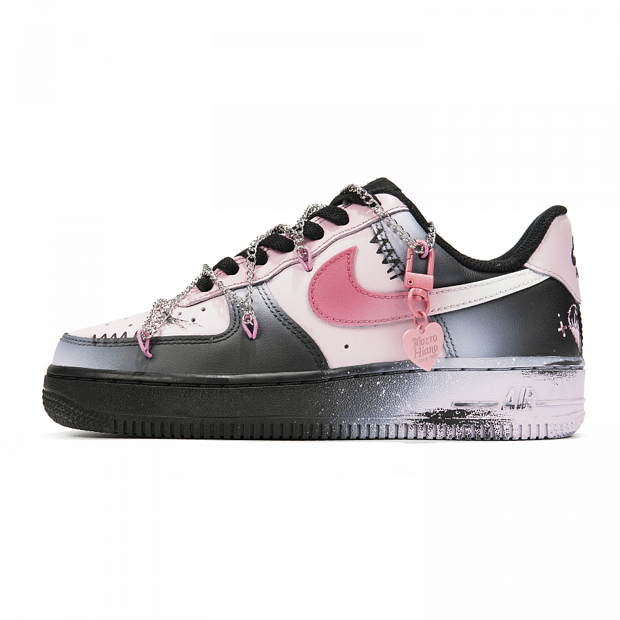 Nike Air Force 1 Low Top Skateboard Shoes Women's Black Pink купить в интернет-магазине Yoocart с быстрой доставкой по России.