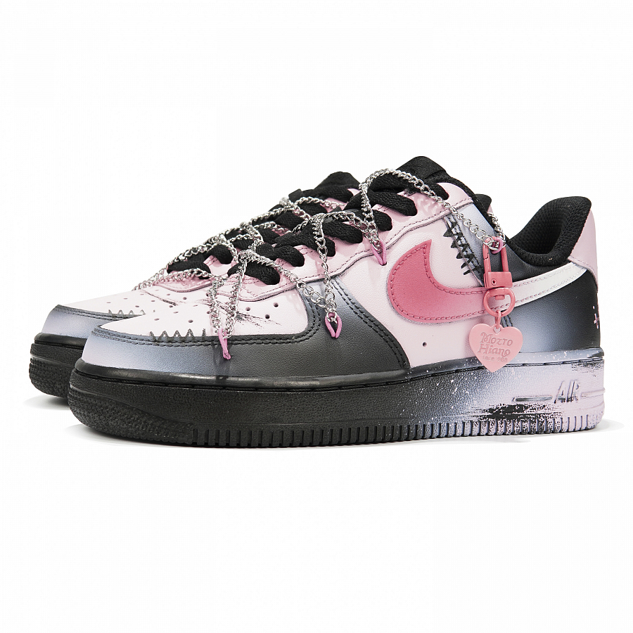 Nike Air Force 1 Low Top Skateboard Shoes Women's Black Pink купить в интернет-магазине Yoocart с быстрой доставкой по России.