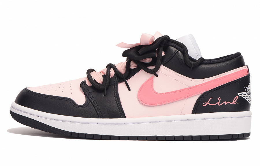 Jordan Air Jordan 1 Slip-Resistant Coverage Low-Top Vintage Basketball Shoes Women's Black Pink купить в интернет-магазине Yoocart с быстрой доставкой по России.