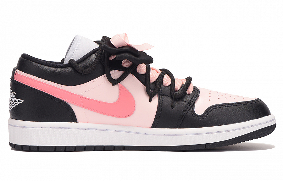 Jordan Air Jordan 1 Slip-Resistant Coverage Low-Top Vintage Basketball Shoes Women's Black Pink купить в интернет-магазине Yoocart с быстрой доставкой по России.