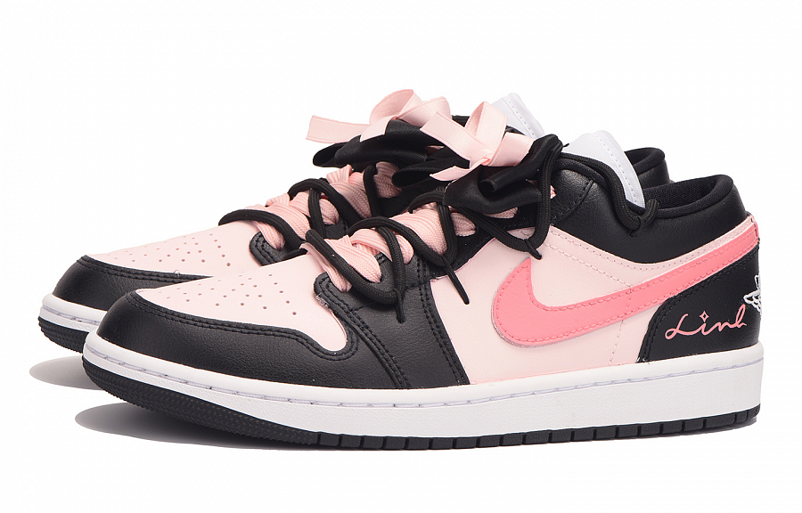 Jordan Air Jordan 1 Slip-Resistant Coverage Low-Top Vintage Basketball Shoes Women's Black Pink купить в интернет-магазине Yoocart с быстрой доставкой по России.