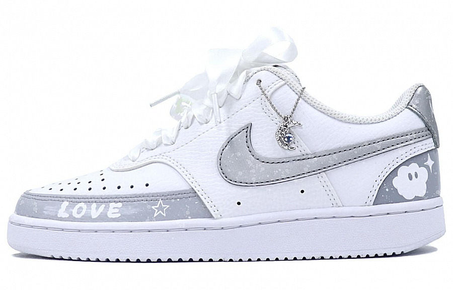 Nike Court Vision 1 Low-Top Skateboard Shoes Women's White Gray купить в интернет-магазине Yoocart с быстрой доставкой по России.