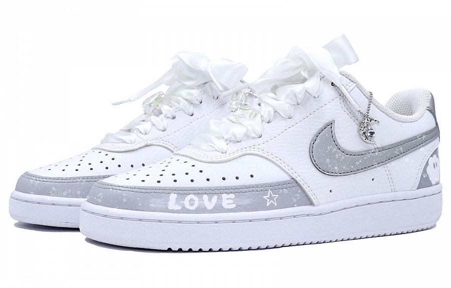 Nike Court Vision 1 Low-Top Skateboard Shoes Women's White Gray купить в интернет-магазине Yoocart с быстрой доставкой по России.