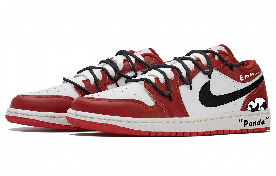 Jordan Air Jordan 1 Low Top Vintage Basketball Shoes Women's Black White Red купить в интернет-магазине Yoocart с быстрой доставкой по России.