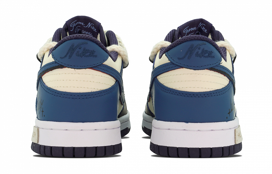 Nike Dunk Anti Slip Wear Resistant Low Top Skateboard Shoes GS Black Blue купить в интернет-магазине Yoocart с быстрой доставкой по России.