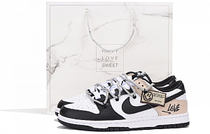 Nike Dunk Low Top Skateboard Shoes GS Black Khaki