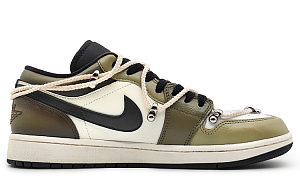 Jordan Air Jordan 1 Low Vintage Basketball Shoes Men's White Dark Brown 1 2503973