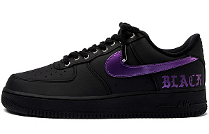 Nike Air Force 1 Low-Top Skateboard Shoes Unisex Black Purple 1 2507213